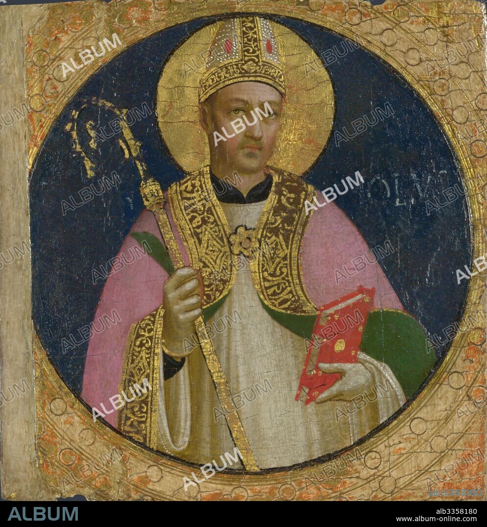 FRA ANGELICO. Saint Romulus (Panel from Fiesole San Domenico Altarpiece).