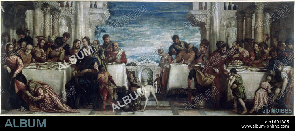 Dinner in the House of the Pharisee  Paolo Veronese (1528-1588 Italian)  Pinacoteca di Brera, Milan, Italy.