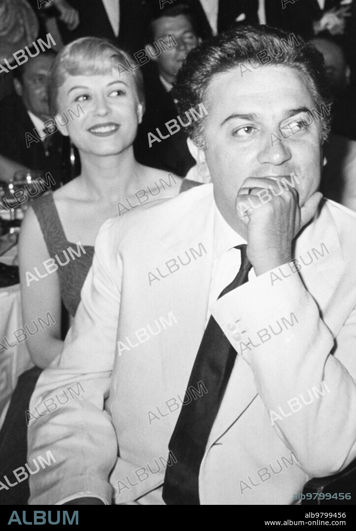 Federico fellini, giulietta masina, 1962.