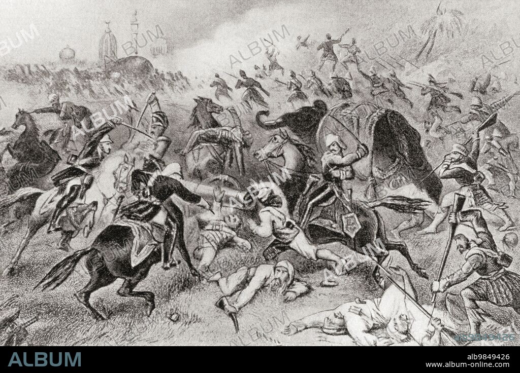 The defeat of Tantya Tope by the British at Cawnpore, India during the Indian Rebellion of 1857. Ramachandra Pandurang Tope, aka Tatya Tope, Tantya Tope or Tantia Topi, 1814 Ã¢â‚¬â€œ 1859. Indian leader in the Indian Rebellion of 1857 and one of its notable generals. From Hutchinson's History of the Nations, published 1915.