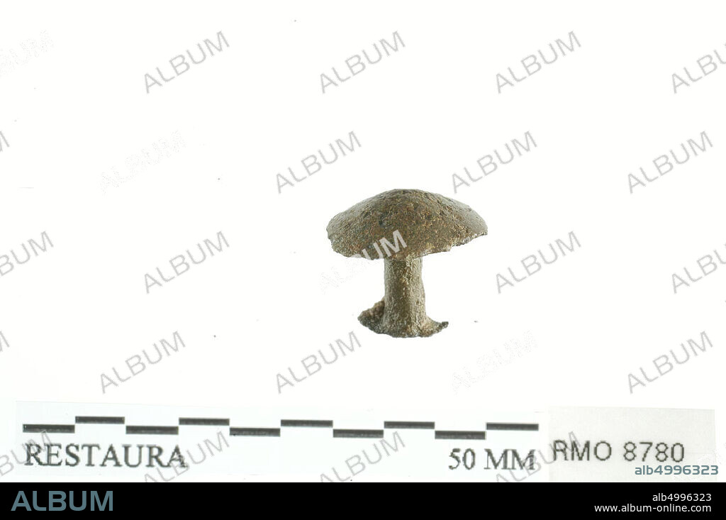 rivet, rivet, copper alloy, 1.6 x 1.4 cm, x, Netherlands, Utrecht, Wijk bij Duurstede, Wijk bij Duurstede, Dorestad.