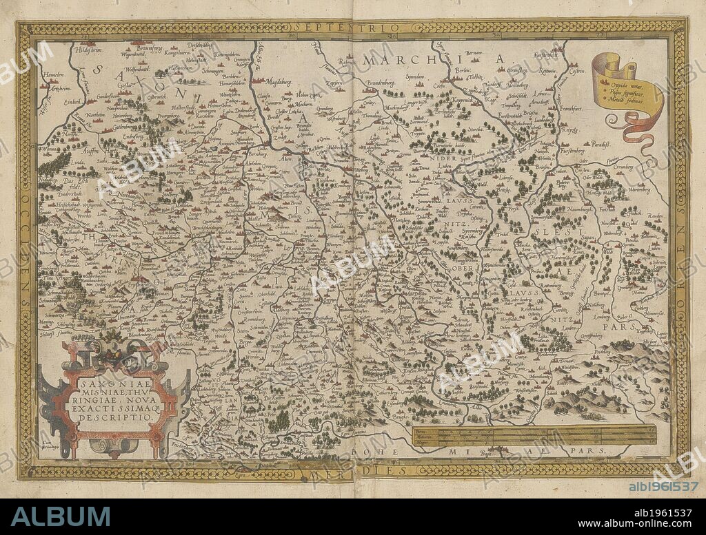 Saxony. [The Mercator atlas of Europe]. 1 atlas (46 maps). 1570-1572. A map of Saxony, Germany.  Image taken from [The Mercator atlas of Europe]. 1 atlas (46 maps) : col ; 40cm.  Originally published/produced in 1570-1572. . Source: Maps.C.27.c.13, 34.