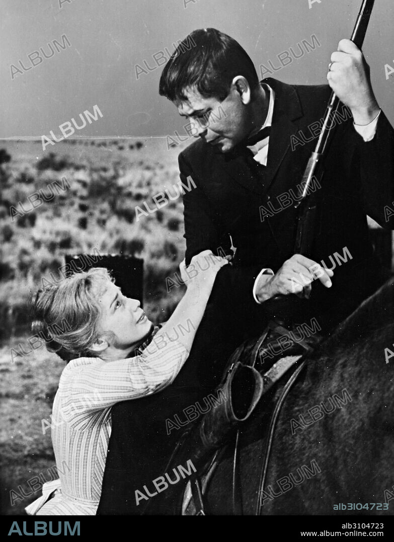 GLENN FORD und MARIA SCHELL in CIMARRON, 1960, unter der Regie von ANTHONY MANN. Copyright M.G.M.