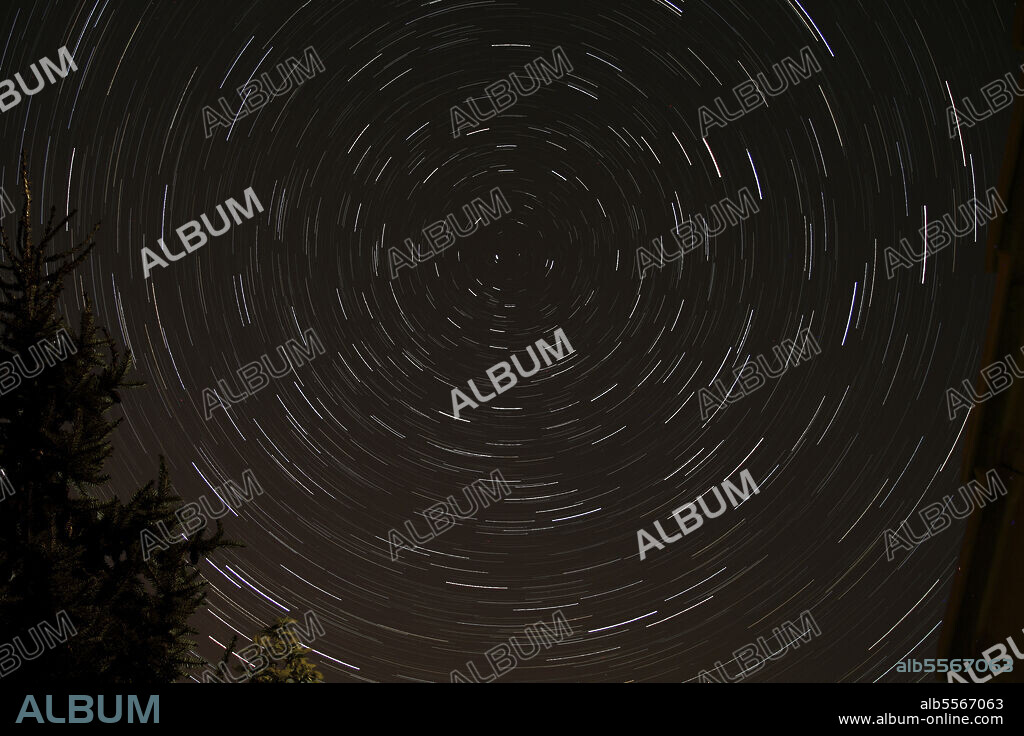 Star Trails around Polaris in the constellation Ursa Minor.