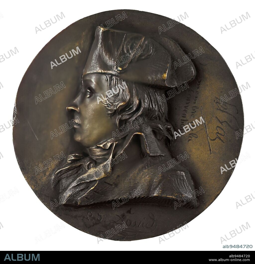 Portrait of Philippe-François-Joseph Lebas or Le Bas (1765-1794), Politician, David d'Angers, Pierre-Jean, Sculptor, 1st half of the 19th century, Sculpture, Medallion (sculpture), Dimensions - Work: Diameter: 16.7 cm.