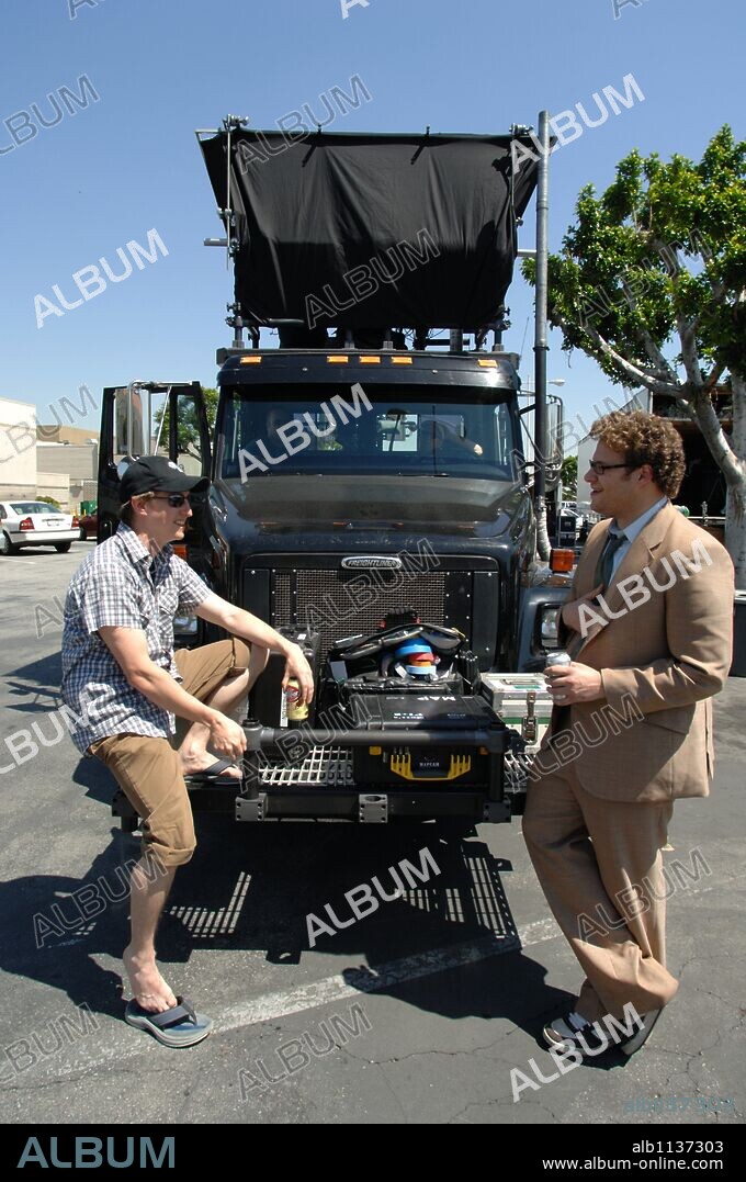 DAVID GORDON GREEN and SETH ROGEN in PINEAPPLE EXPRESS, 2008, directed by DAVID GORDON GREEN. Copyright APATOW PRODUCTIONS/COLUMBIA PICTURES/RELATIVITY MEDIA / MICHAELS, DARREN.
