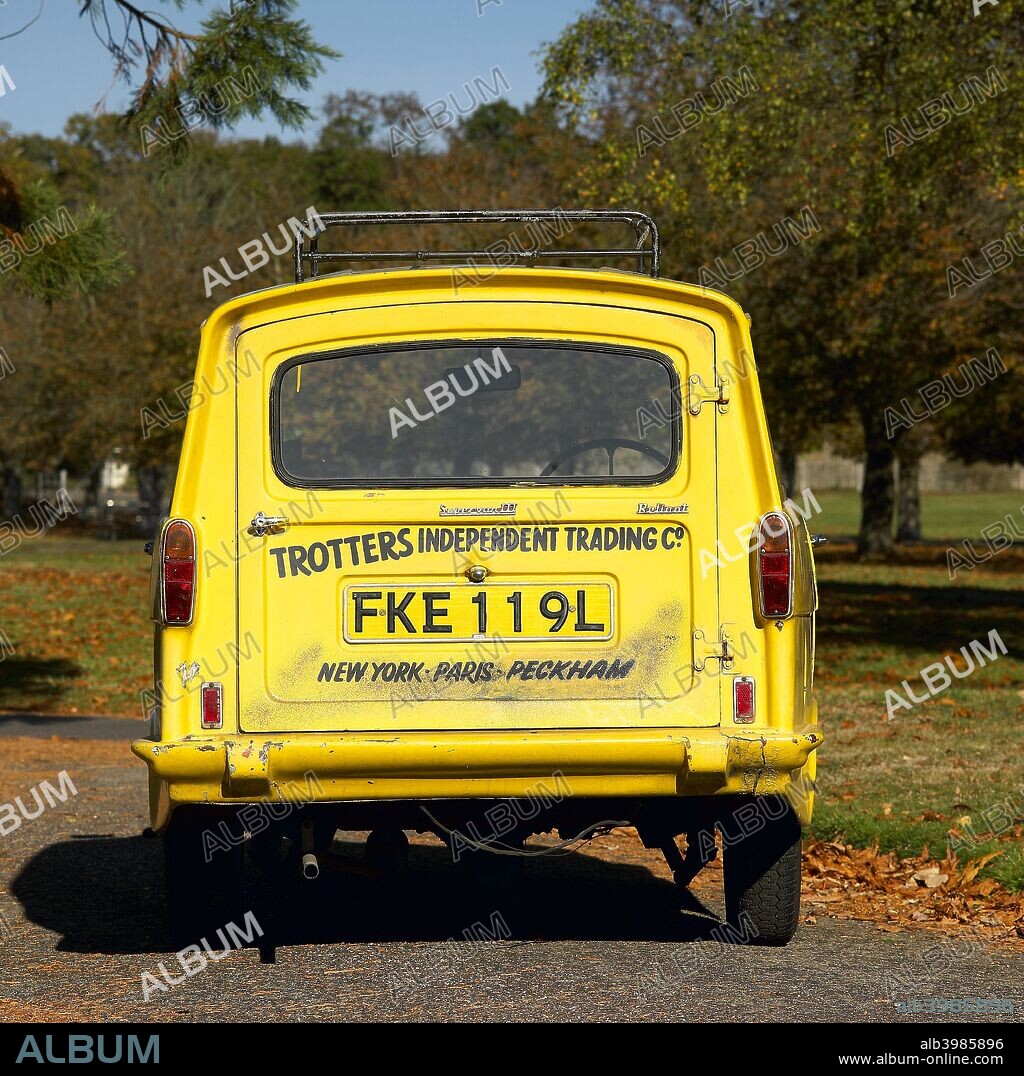 Del Boy's Reliant Supervan III as used in TV comedy show 'Only Fools and Horses'.