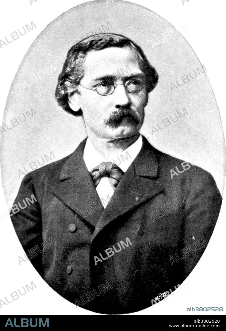 Ernst Felix Immanuel Hoppe-Seyler (1825-1895) was a German physiologist and chemist. He originally trained to be a physician and received his medical doctorate in 1851. He was an assistant to Rudolf Virchow at the Pathological Institute in Berlin. Hoppe-Seyler preferred scientific research to medicine, and later held positions in anatomy, applied chemistry,and physiological chemistry. He was one of the founders of biochemistry, physiological chemistry and molecular biology, and his work led to advances in organic chemistry. His numerous investigations include studies of blood, hemoglobin, pus, bile, milk, and urine. He was able to obtain hemoglobin in crystalline form, and confirmed that it contained iron. In 1877 he founded the Zeitschrift fÃ¼r Physiologische Chemie (Journal for Physiological Chemistry), and was its editor until his death in 1895.