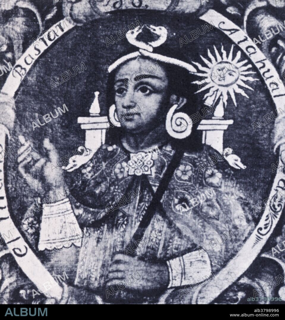 Atahualpa (1497-1533) was the last sovereign emperor of the the Inca Empire, prior to the Spanish conquest of Peru. During the Spanish conquest of the Inca Empire, the Spaniard Francisco Pizarro captured Atahualpa and used him to control the Inca empire. The outnumbered Spanish saw Atahualpa as too much of a liability and decided to execute him. Pizarro staged a mock trial and found Atahualpa guilty of revolting against the Spanish, practicing idolatry, and murdering Huascar, his brother. Atahualpa was sentenced to execution by burning. Atahualpa was sentenced to be burned but agreed to convert to Catholicism. He was given the name Juan Santos Atahualpa. He was strangled with a garrote and following his execution, his clothes and some of his skin were burned.