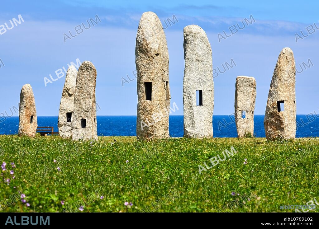 "Menhirs", Manolo Paz, Campo de La Rata, A Coruña, Galicia, Spain.