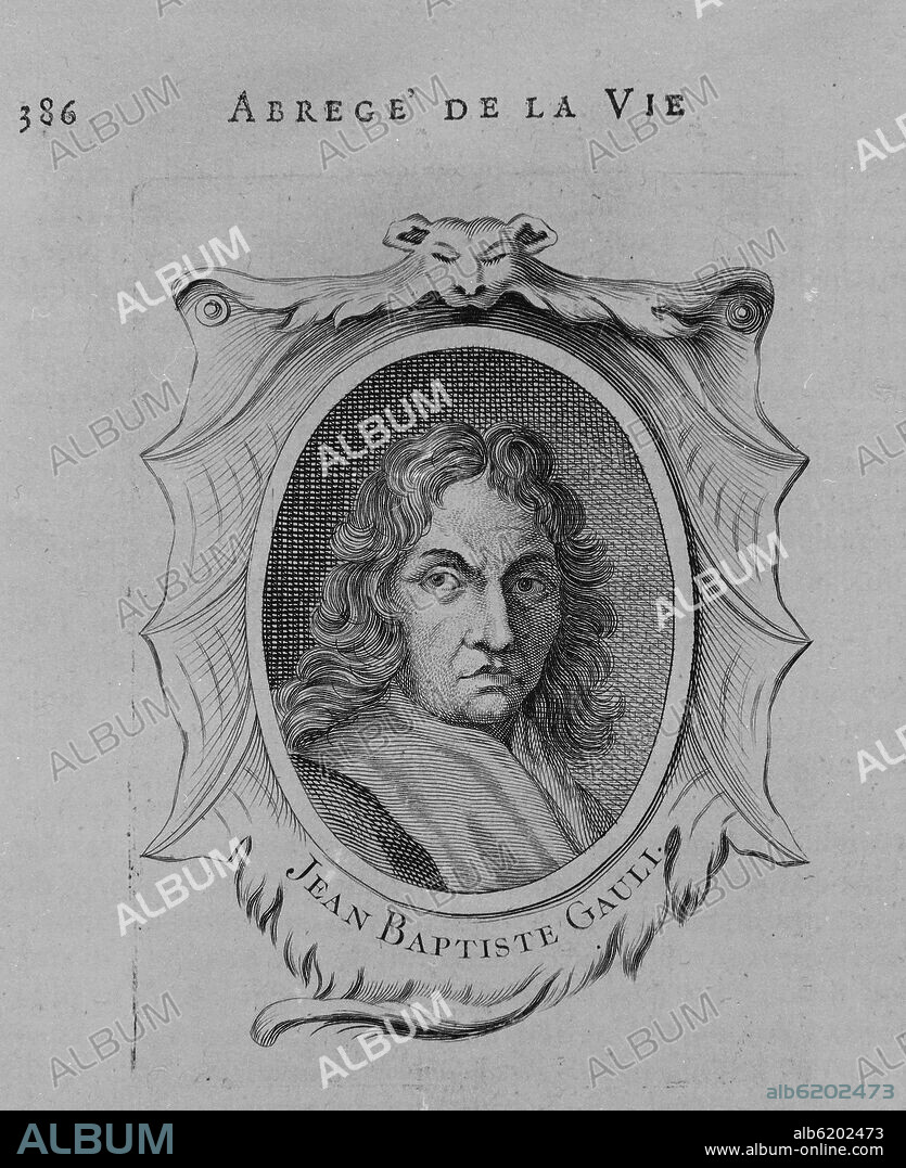 RETRATO DE JEAN BAPTISTE GAULLI LLAMADO IL BACICCIO (1639/1709) - PINTOR BARROCO ITALIANO.