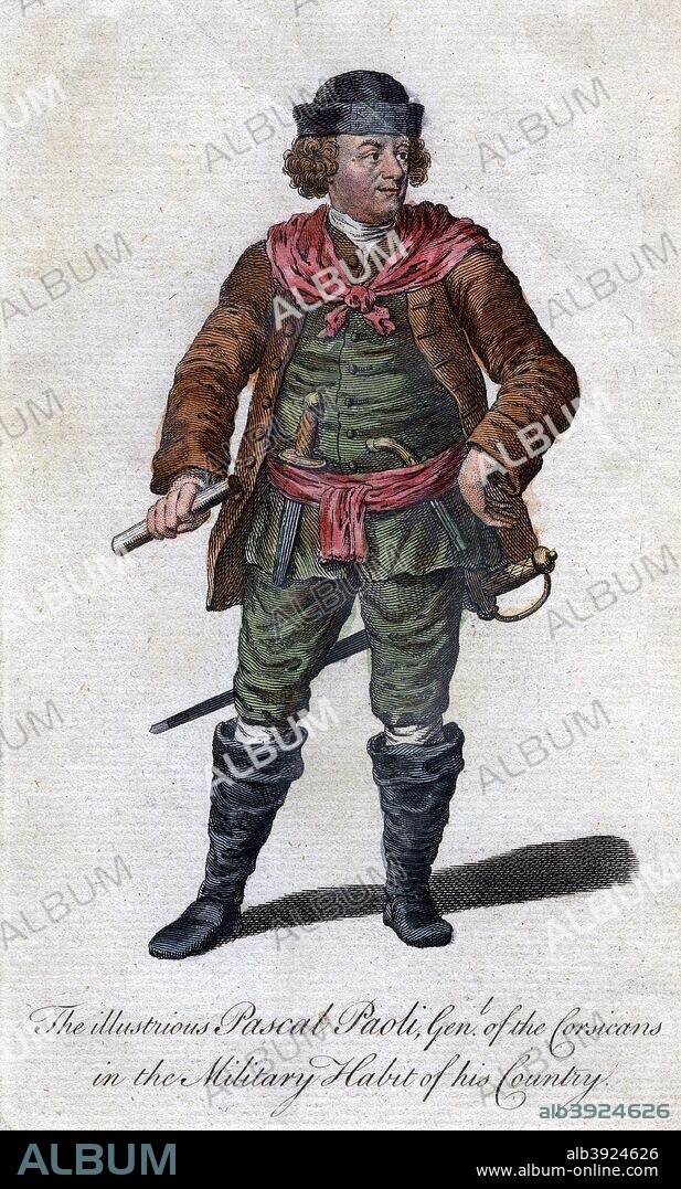Pascal Paoli, 18th century Corsican general and patriot. Paoli (1725-1807) became the leader of the Republic of Corsica when it declared itself independent in 1755. The republic's constitution was the first to be drawn up under the principles of the Enlightenment, making Corsica the first democratic republic of the modern era. Paoli fought to drive the island's previous rulers, the Genoese, out of Corsica. The Genoese, believing that they would be unable to reconquer it, sold their rights to the island to France. The French invaded in 1768 and after a year's struggle against numerically superior forces, Paoli was forced to flee into exile. He was an inspiration to the French Revolutionaries of 1789 and was celebrated as a hero when invited to appear before the National Constituent Assembly in Paris before being sent back to Corsica with the rank of Lieutenant-General. However in 1793 the National Convention accused Paoli of treason. Corsica seceded from France with Paoli as president and invited Britain to take sovereignty over the island. The offer was not taken up however and Paoli was forced into exile again with Corsica re-incorporated into France.