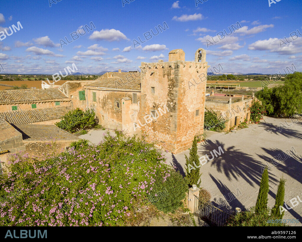 Son Catlar, old fortified possessió, termino de Campos, Mallorca, Balearic Islands, Spain.