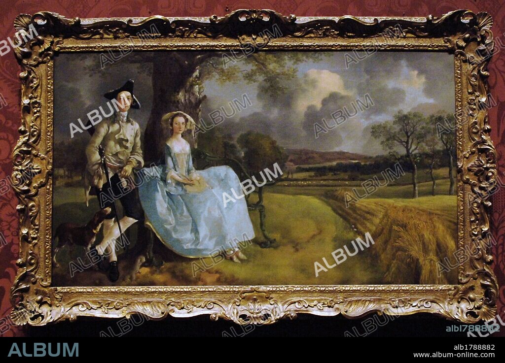Thomas Gainsborough (1727-1788). English portrait and landscape painter. Mr and Mrs Andrews. About 1750. Oil on Canvas. National Gallery. Londron. England. UK.