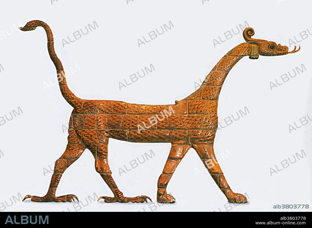 A Babylonian dragon, symbol of the god Marduk.