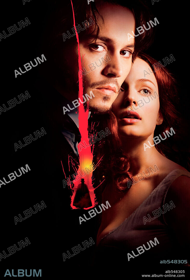 HEATHER GRAHAM y JOHNNY DEPP en DESDE EL INFIERNO, 2001 (FROM HELL), dirigida por ALBERT HUGHES y ALLEN HUGHES. Copyright 20TH CENTURY FOX.