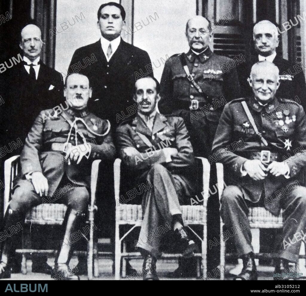 Don Miguel Primo de Rivera y Orbaneja, leader of the military government of Spain with King Alphonso XIII 1923.