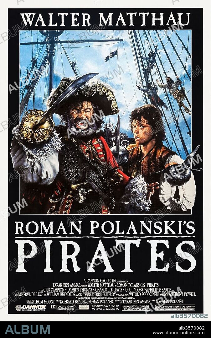 Poster de PIRATAS, 1986 (PIRATES), dirigida por ROMAN POLANSKI. Copyright CANNON FILMS.