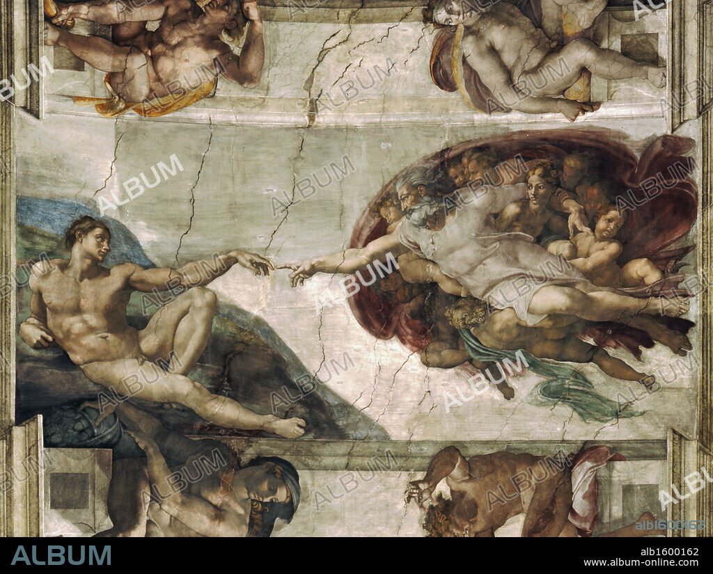 Creation of Adam   Michelangelo Buonarroti (1475-1564/Italian)   Fresco   Sistine Chapel, Vatican.