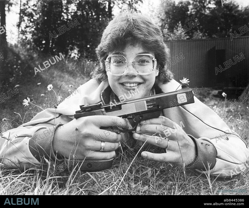 1984-07-07.. Kristina Fries - sportskytt, pistol. *** Local Caption *** GP Foto: Tore Taipale / Kamerareportage / TT / Kod: 2524.