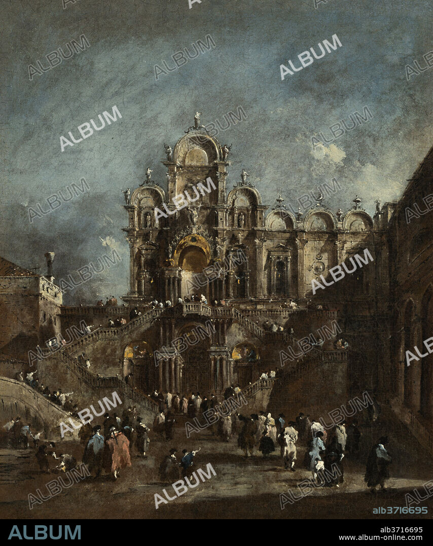 FRANCESCO GUARDI. Temporary Tribune in the Campo San Zanipolo, Venice. Dated: 1782 or after. Dimensions: overall: 37.5 x 31.5 cm (14 3/4 x 12 3/8 in.)  framed: 51.1 x 44.7 cm (20 1/8 x 17 5/8 in.). Medium: oil on canvas.