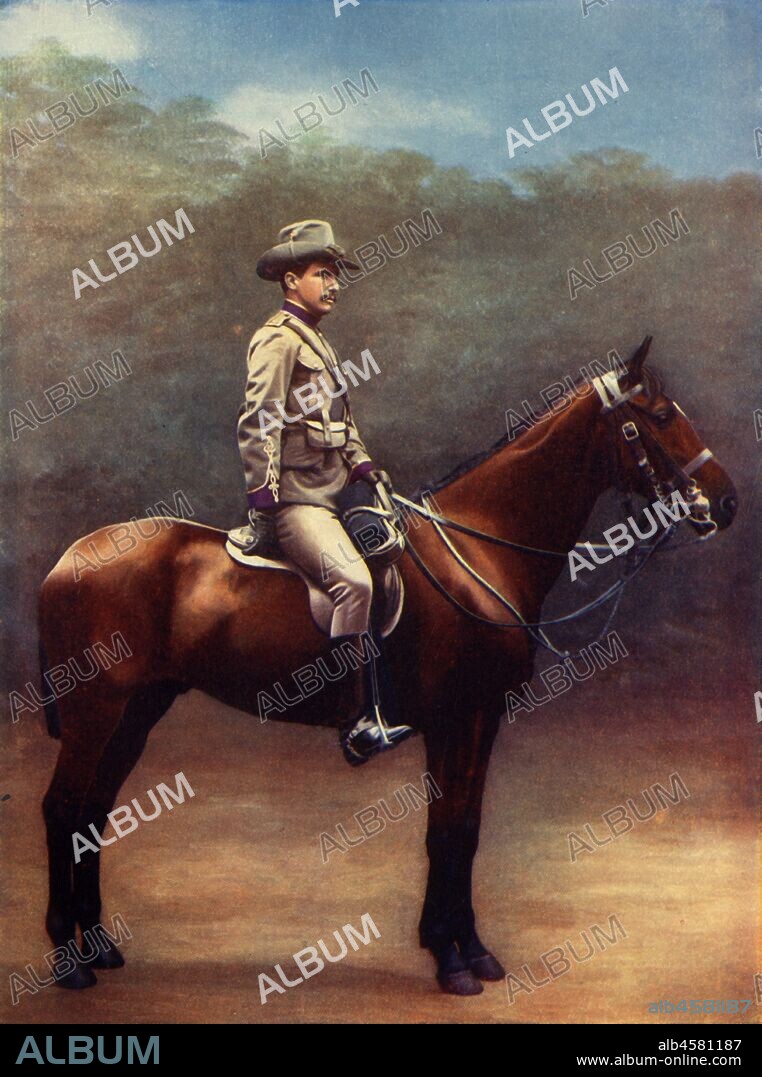GREGORY & CO. 'Officer of the Victoria Mounted Rifles', 1901. The Victoria Mounted Rifles were a regiment of Australian forces who served in the Second Boer War. From "South Africa and the Transvaal War, Vol. VI", by Louis Creswicke. [T. C. & E. C. Jack, Edinburgh, 1901].