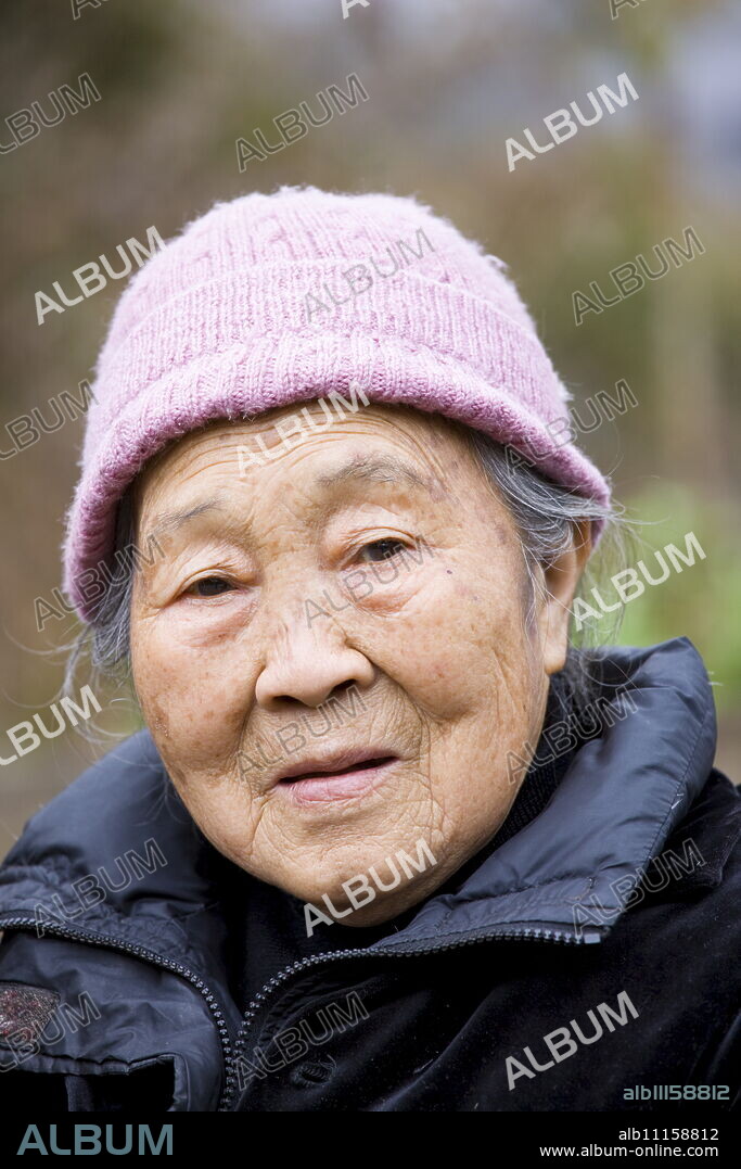 Elderly Chinese woman in Chongqing, China.