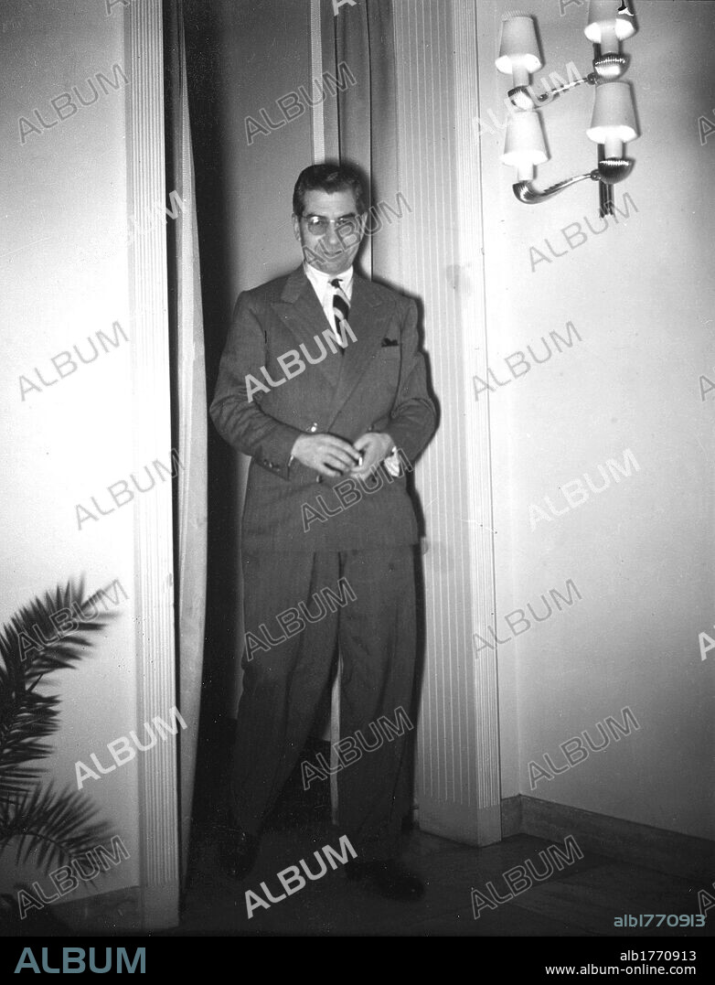 Portrait of Lucky Luciano. Portrait of the Italian-American Mafia gangster Lucky Luciano. 12th December 1948.