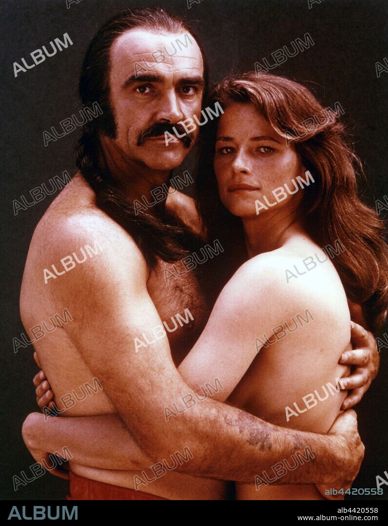 CHARLOTTE RAMPLING and SEAN CONNERY in ZARDOZ, 1974, directed by JOHN BOORMAN. Copyright 20TH CENTURY FOX.
