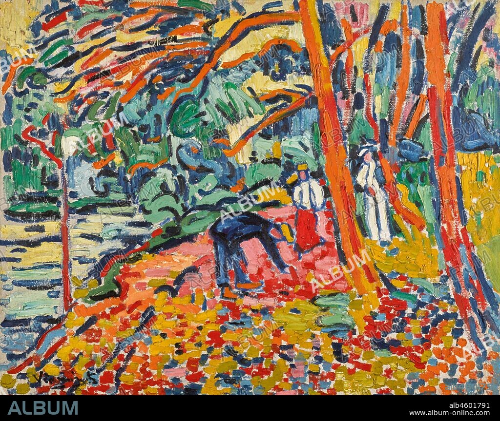 MAURICE DE VLAMINCK. Paysage au bois mort (Ramasseur de bois mort).