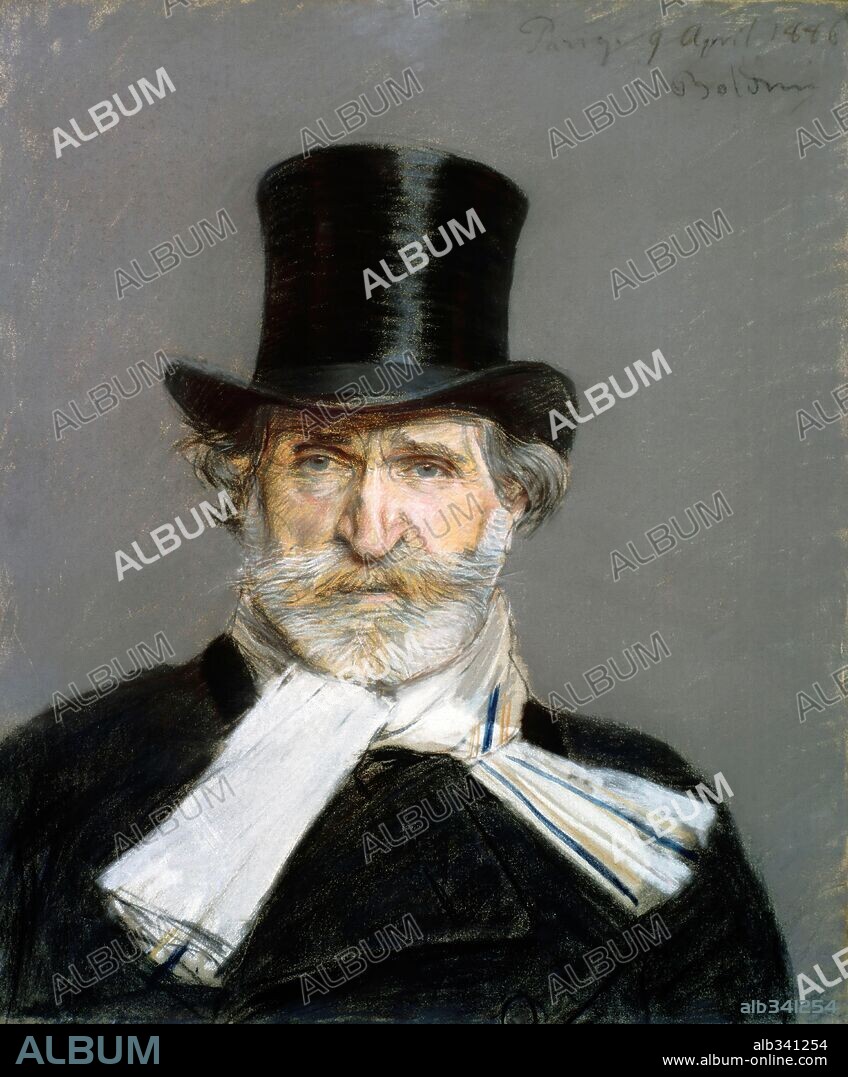 Giuseppe Verdi (1813-1901) Retrato de Giovanni Baldini.