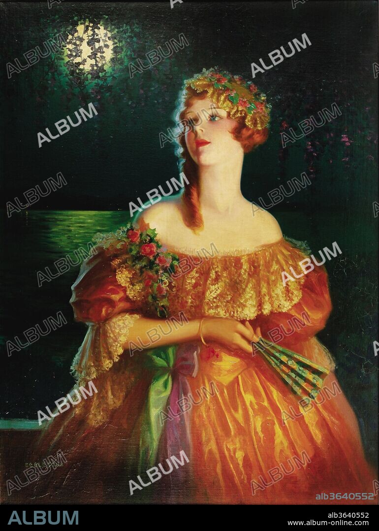 Art by Edward Eggleston (American, 1882-1941). Entitled "The Sweetheart of Sigma Chi." Edward Mason Eggleston was born in Ashtabula Ohio on November 22, 1882. He attended Columbus, Ohio Art School and studied under Harvey Dunn former student of Howard Pyle., Edward Eggleston, 1919.