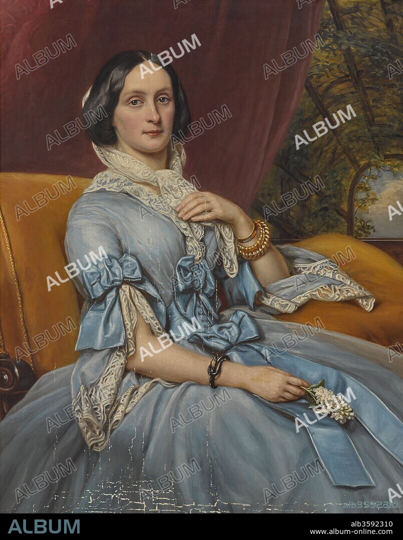 JOSEPH KARL STIELER. Caroline Freifrau von Gumppenberg-Pöttmes (1816-1889), née Freiin von Bayrstorff.