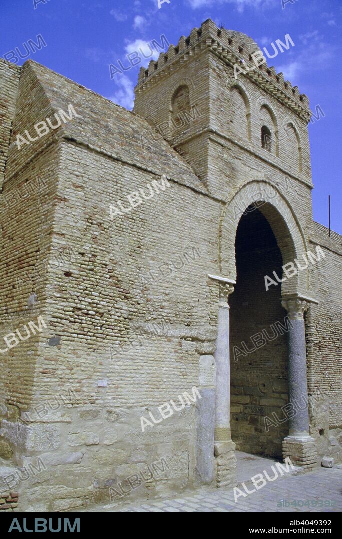 Great Mosque, Kairouan, Tunisia. The Great Mosque of Uqba in Kairouan was originally founded in 670 by the Arab general Uqba ibn Nafi. The building as it appears today dates from the time of the Aghlabids in the 9th century.