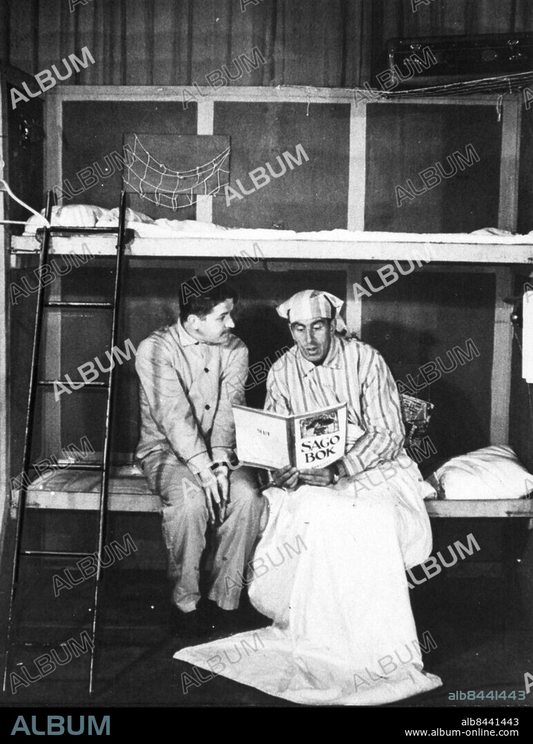 ARKIV 1960. Hasse Alfredson och Martin Ljung i "Guben i låddan". Foto: kod 194. COPYRIGHT SCANPIX SWEDEN.