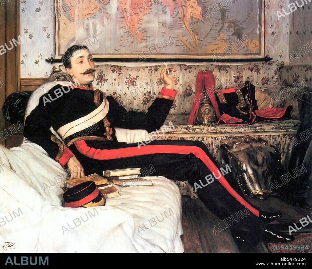 Colonel Frederick Gustavus Burnaby (3 March 1842 – 17 January 1885) was an English traveller and soldier. He entered the Royal Horse Guards in 1859. Finding no chance for active service, his spirit of adventure sought outlets in balloon-ascents and in travels through Spain and Russia. In the summer of 1874 he accompanied the Carlist forces as correspondent of The Times, but before the end of the war he was transferred to Africa to report on Gordon's expedition to the Sudan. This took Burnaby as far as Khartoum. Returning to England in March 1875, he matured his plans for a journey on horseback to the Khanate of Khiva through Russian Asia, which had just been closed to travellers. His accomplishment of this task, in the winter of 1875-1876, described in his book 'A Ride to Khiva', brought him immediate fame. His next leave of absence was spent in another adventurous journey on horseback, through Asia Minor, from Scutari to Erzerum, with the object of observing the Russian frontier, an account of which he afterwards published. Having been disappointed in his hope of seeing active service in the Egyptian Campaign of 1882, he participated in the Suakin campaign of 1884 without official leave, and was wounded at El Teb when acting as an intelligence officer under General Valentine Baker. This did not deter him from a similar course when a fresh expedition started up the Nile. He was given a post by Lord Wolseley, and met his death in the hand-to-hand fighting of the Battle of Abu Klea.