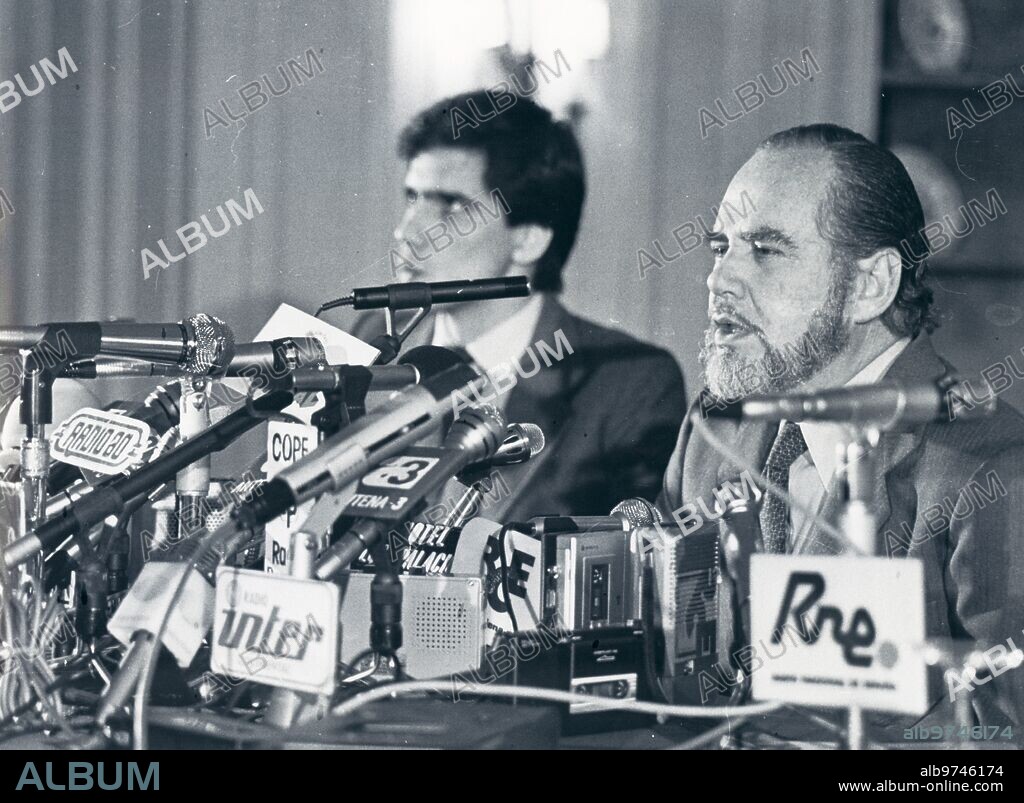 Manuel de prado y colón de Carvajal  Ofrece una rueda de prensa para dar A conocer los Detalles de la liberación de su hermano Diego, que Permanecía Secuestrado desde el mes de Marzo.