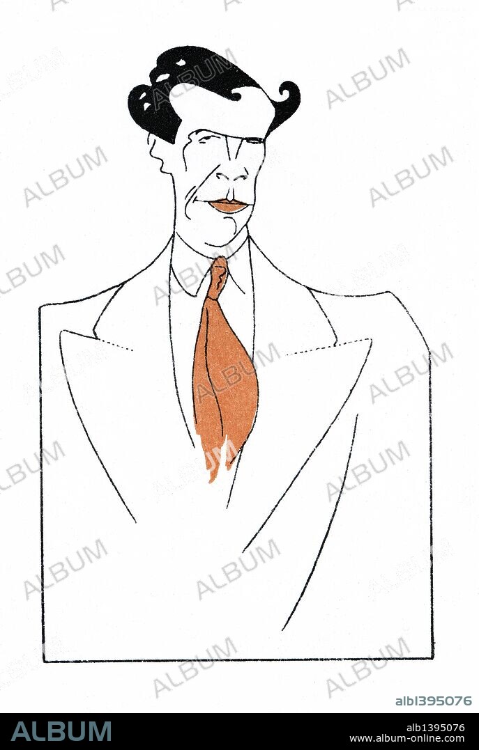 ROMÁN BONET SINTES "BON". Caricatura de Pedro de Répide Gallegos (Madrid, 1882-1948), escritor, periodista y madrileñista español. Año 1911.