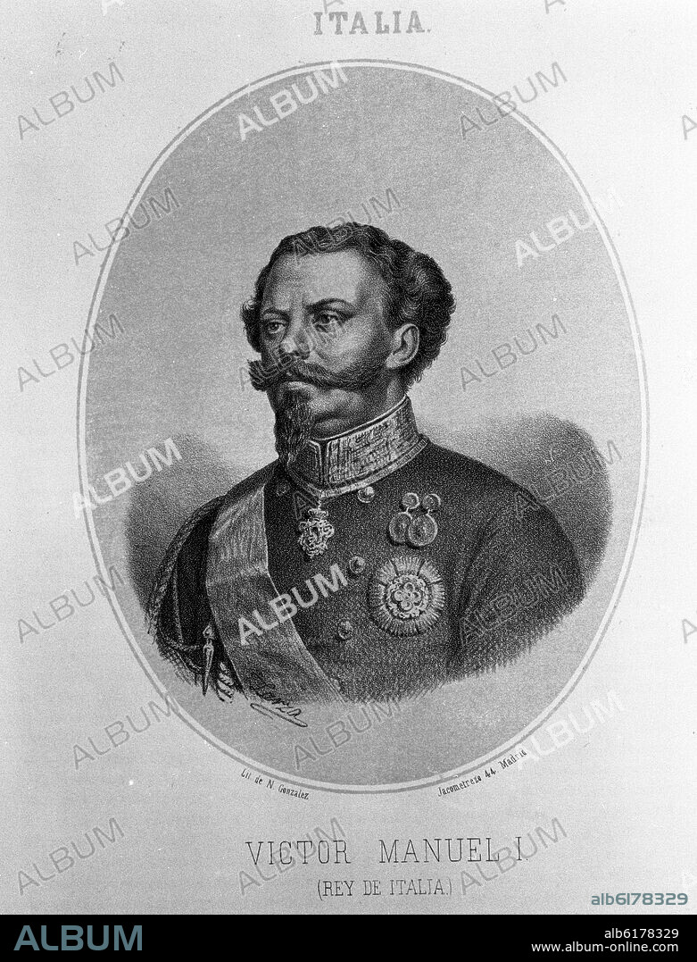 VICTOR MANUEL II (1820/1878) - REY DE CERDEÑA Y DE ITALIA.