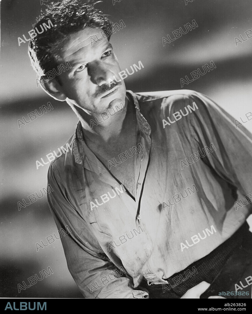 RICHARD BOONE in MAN ON A TIGHTROPE, 1953, directed by ELIA KAZAN. Copyright 20TH CENTURY FOX.