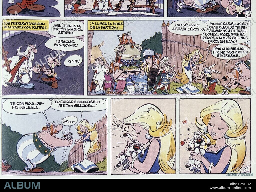 ALBERT UDERZO (1927-2020). PAGINA DE UN COMIC DE ASTERIX Y OBELIX.