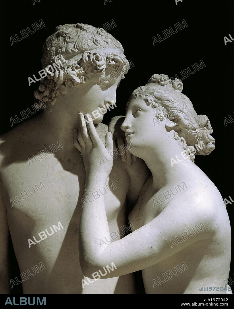 Detail from Venus and Adonis, 1794, by Antonio Canova (1757-1822), marble sculpture. Copy.