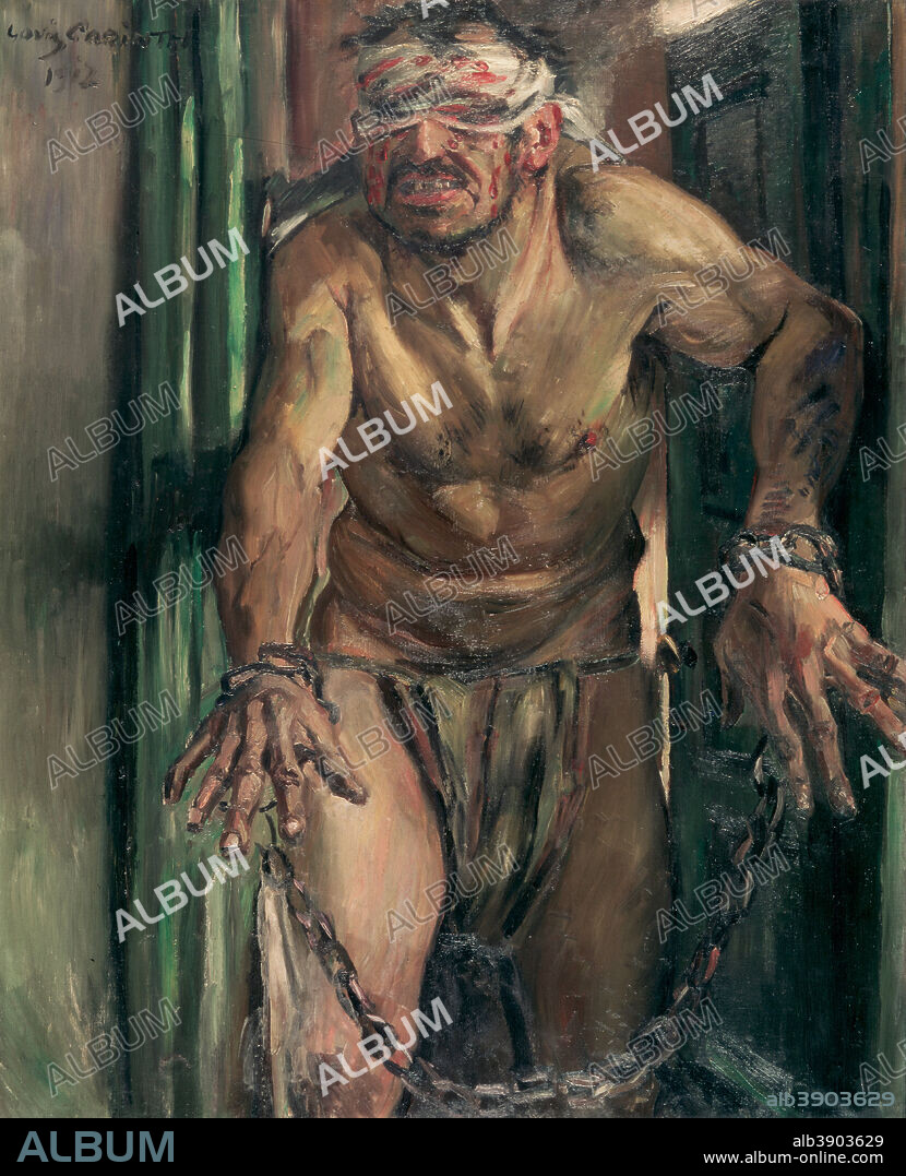 LOVIS CORINTH. The Blinded Samson Der geblendete Simson. Date/Period: 1912. Painting. Oil on canvas. 105 cm x 130 cm.