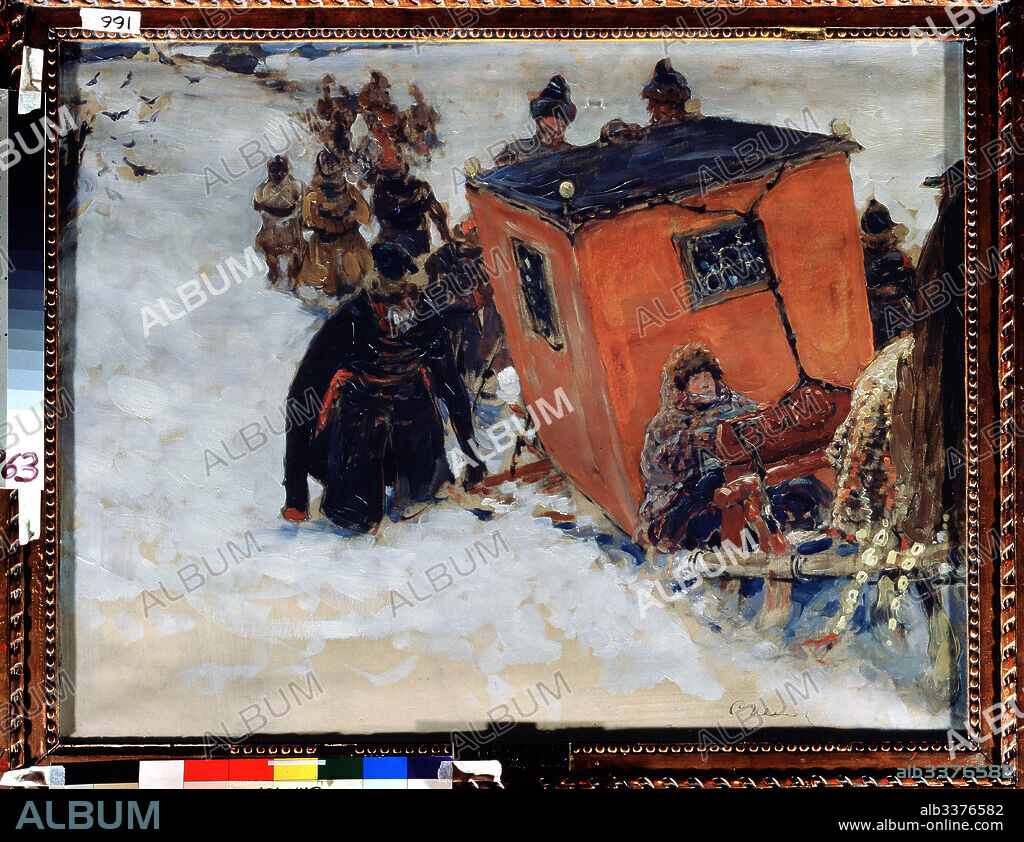 SERGEI VASILYEVICH IVANOV. The Boyar's Closed Sleigh.