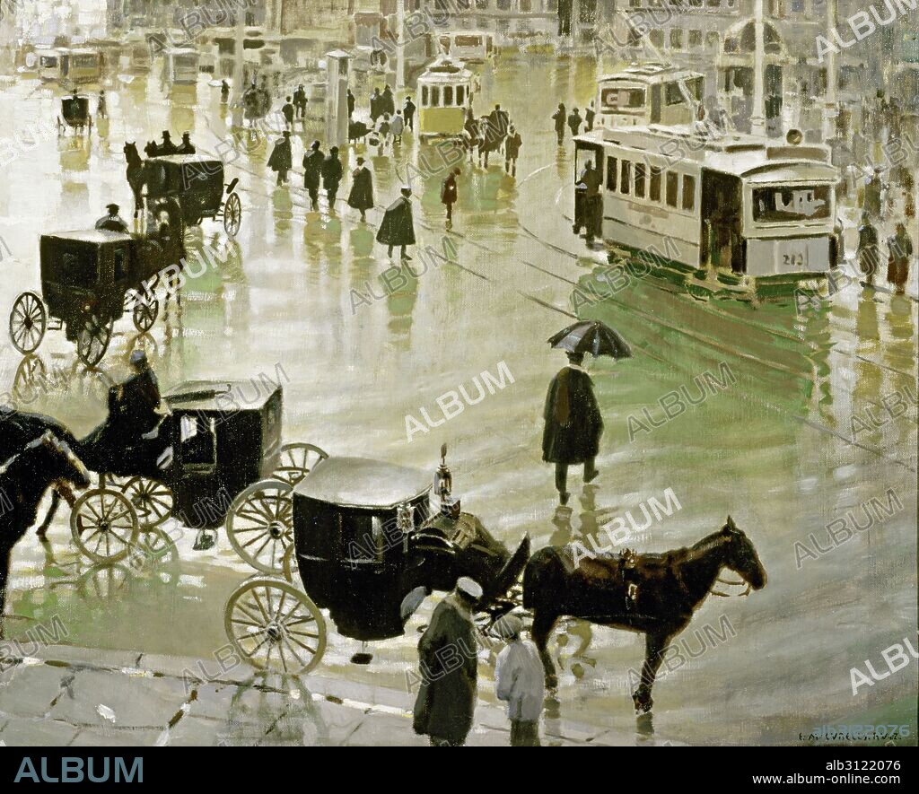 ENRIQUE MARTÍNEZ CUBELLS. Madrid. Puerta del Sol, 1900.