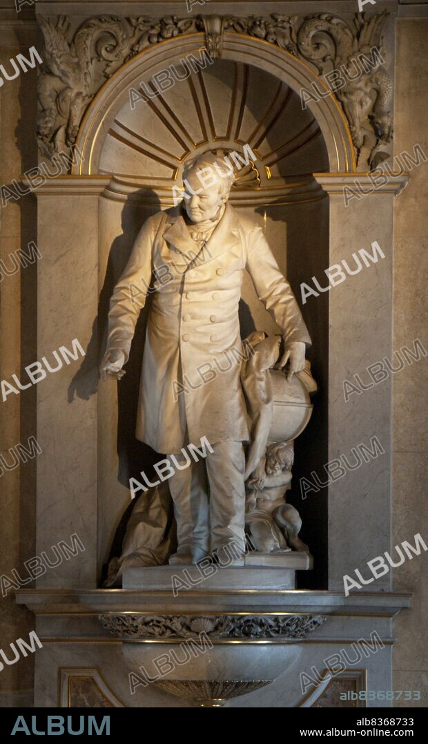 Friedrich Wilhelm Heinrich Alexander von Humboldt was a Prussian geographer, naturalist, and explorer, and the younger brother of the Prussian minister, philosopher and linguist Wilhelm von Humboldt (17671835). Humboldt's quantitative work on botanical geography laid the foundation for the field of biogeography.<br/><br/>. Between 1799 and 1804, Humboldt travelled extensively in Latin America, exploring and describing it for the first time from a modern scientific point of view. His description of the journey was written up and published in an enormous set of volumes over 21 years. He was one of the first to propose that the lands bordering the Atlantic Ocean were once joined (South America and Africa in particular).<br/><br/>. Later, his five-volume work, Kosmos (1845), attempted to unify the various branches of scientific knowledge. Humboldt supported and worked with other scientists, including Joseph-Louis Gay-Lussac, Justus von Liebig, Louis Agassiz, Matthew Fontaine Maury, Georg von Neumayer, and most notably, Aimé Bonpland, with whom he conducted much of his scientific exploration.