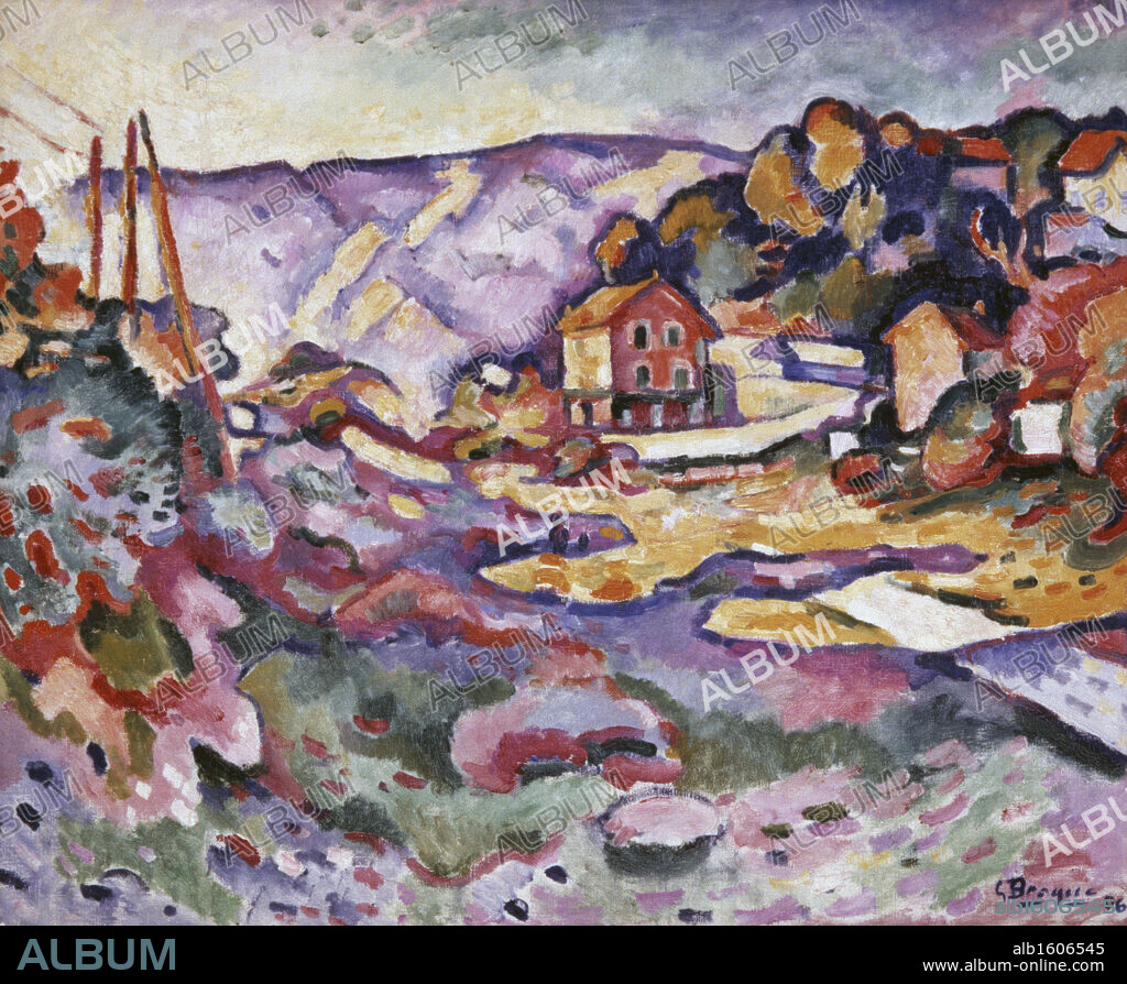 L'Estaque by Georges Braque, oil on canvas, 1906, 1882-1963, USA, Louisiana, New Orleans Museum of Fine Art.