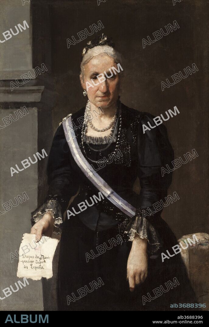 FERNANDO TIRADO Y CARDONA. Fernando Tirado / "Retrato de la infanta María Luisa", Hacia 1894, Óleo sobre lienzo, 1,18 x 0,80 m.