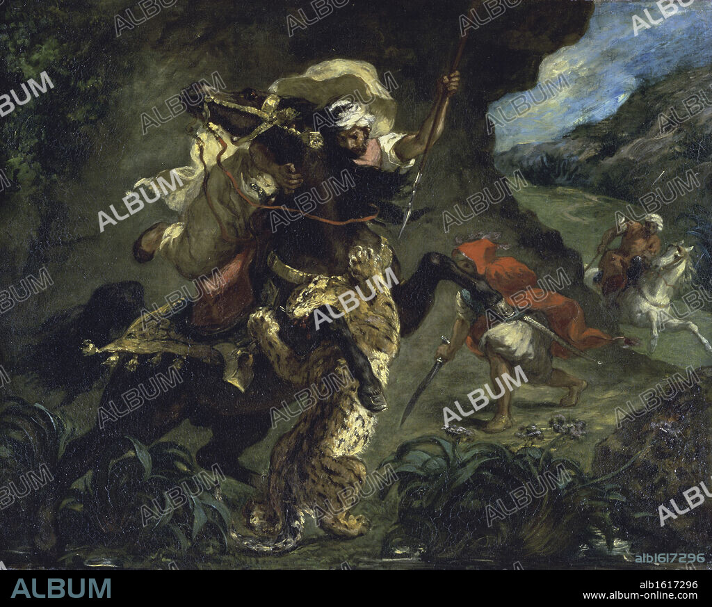 The Tiger Hunt   c. 1848-1861   Eugene Delacroix (1798-1863/French)   Musee du Louvre, Paris.
