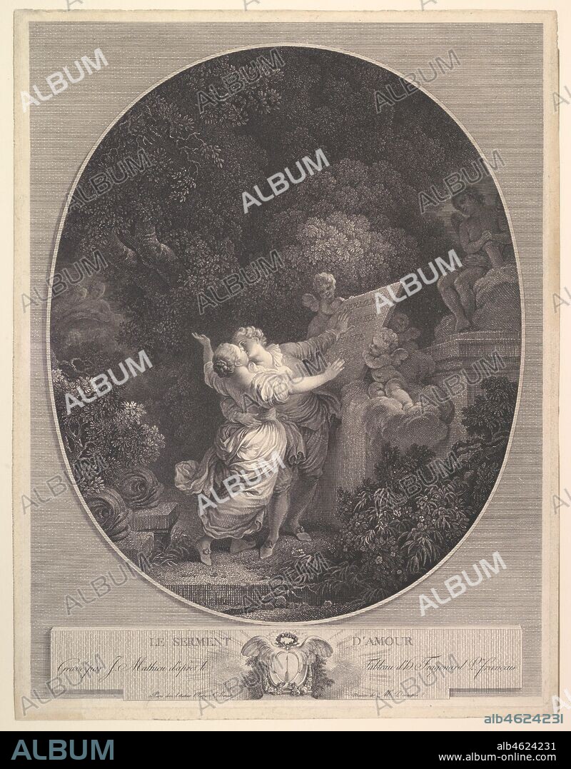 Le Serment d'Amour.n.d. Engraved by Jean Mathieu.